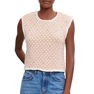 Maje Maelana Embellished Knit Shell
